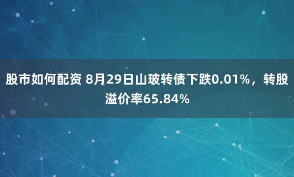 股市如何配资 8月29日山玻转债下跌0.01%，转股溢价率65.84%